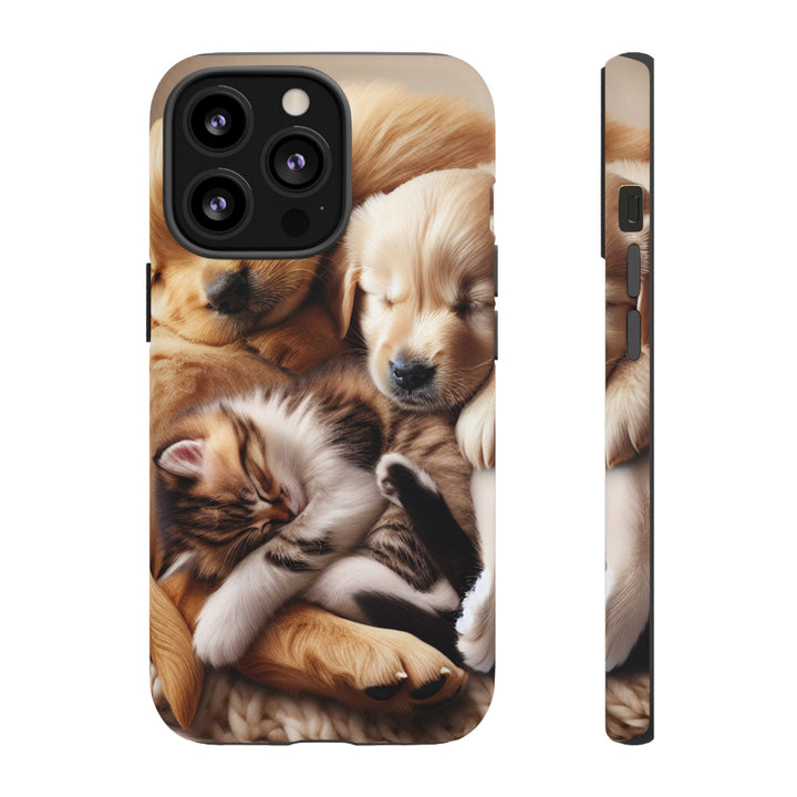 Cute Pets Phone Case - Adorable Dog and Cat Design for Animal Lovers