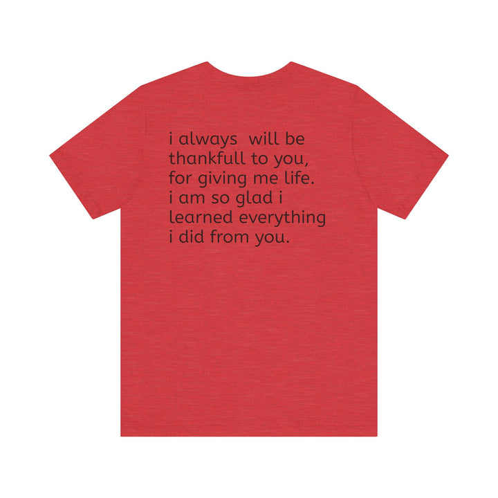 Love You Mom Short Sleeve Tee - Thankful Gift for Mother's Day