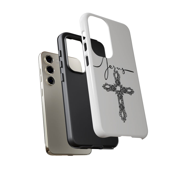 Stylish Tough Case with Jesus Design - Faith-Inspired Phone Cover, Christian Gift, Custom Phone Accessory, Unique Cell Phone Case