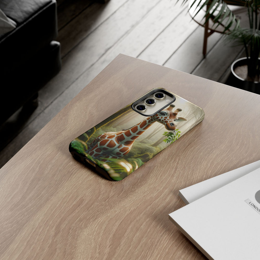 Giraffe Tough Phone Case - Cute Animal Design for Nature Lovers