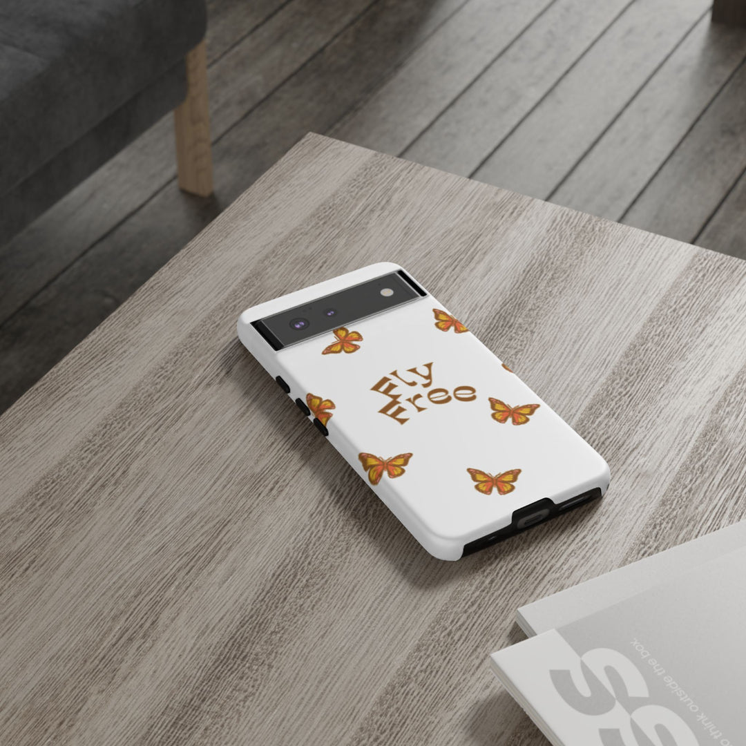 Stylish Phone Case | 'Fly Free' Butterfly Design | Unique Tough Cases
