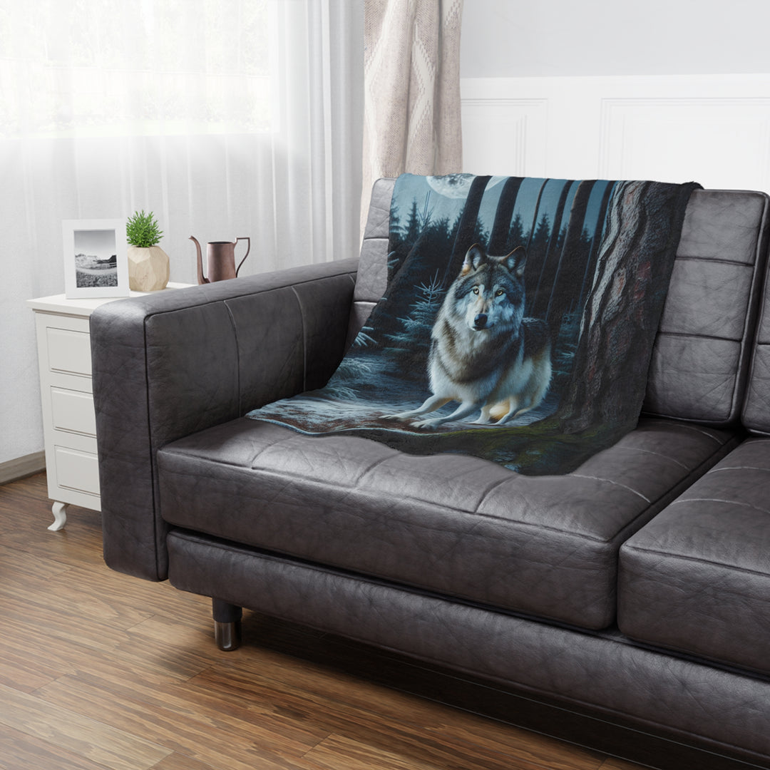 Wolf Forest Minky Blanket | Cozy Throw Blanket, Home Decor, Gift for Animal Lovers, Winter Warmth, Nature Blanket
