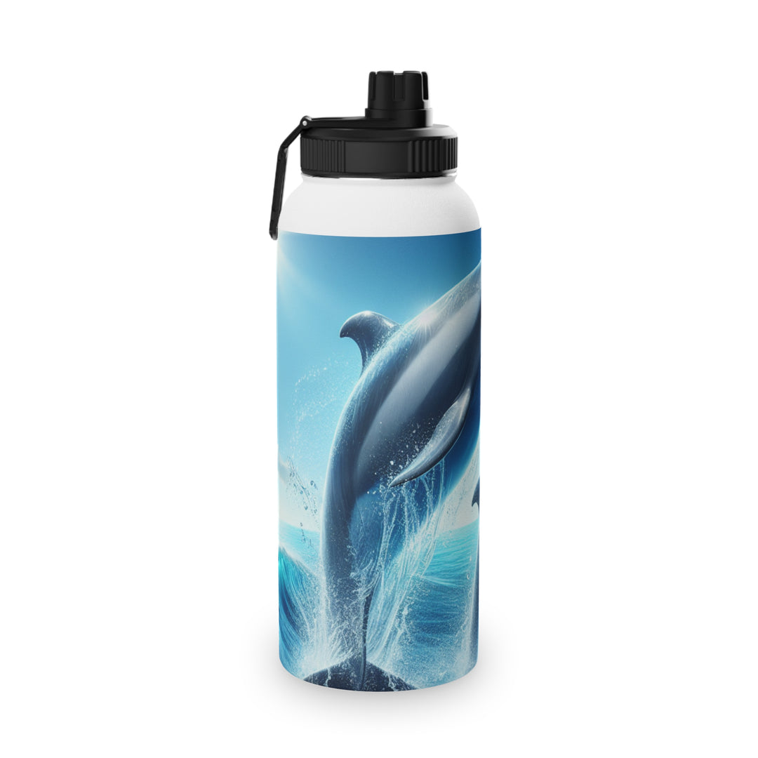 Dolphin Splash Stainless Steel Water Bottle, Perfect for Athletes, Ocean Lovers, Eco-Friendly Gift, Summer Adventure, Hydration on-the-go