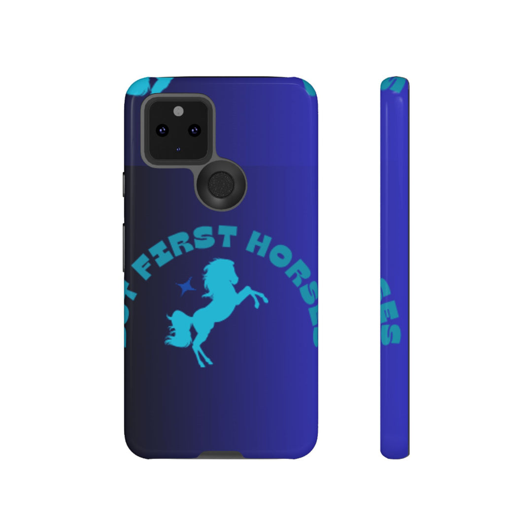 But First Horses Phone Case – Durable Tough Case for Horse Lovers