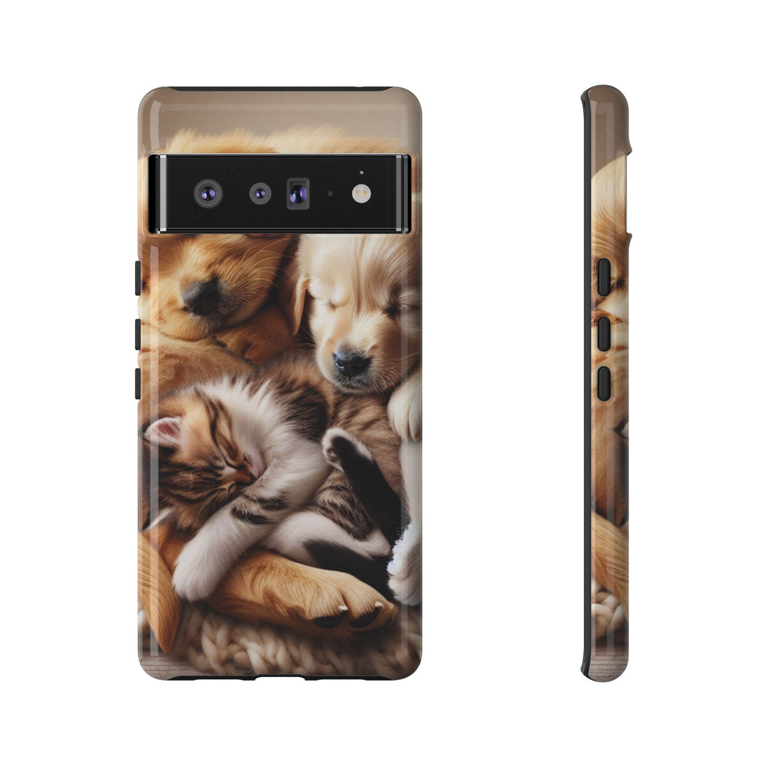 Cute Pets Phone Case - Adorable Dog and Cat Design for Animal Lovers