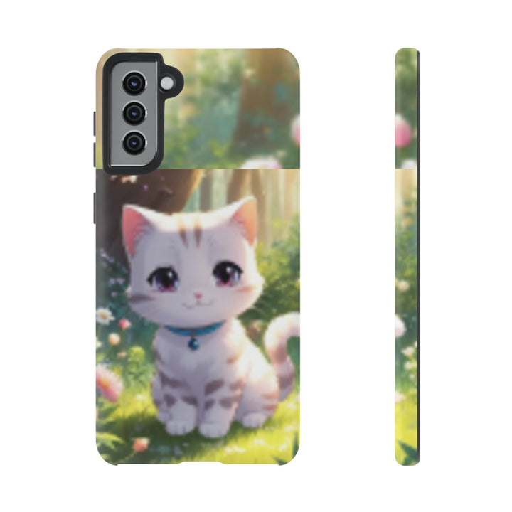 Cute Ai Cat Phone Case - Tough Protection with Floral Design for Cat Lovers