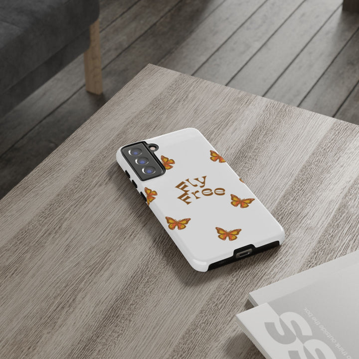 Stylish Phone Case | 'Fly Free' Butterfly Design | Unique Tough Cases
