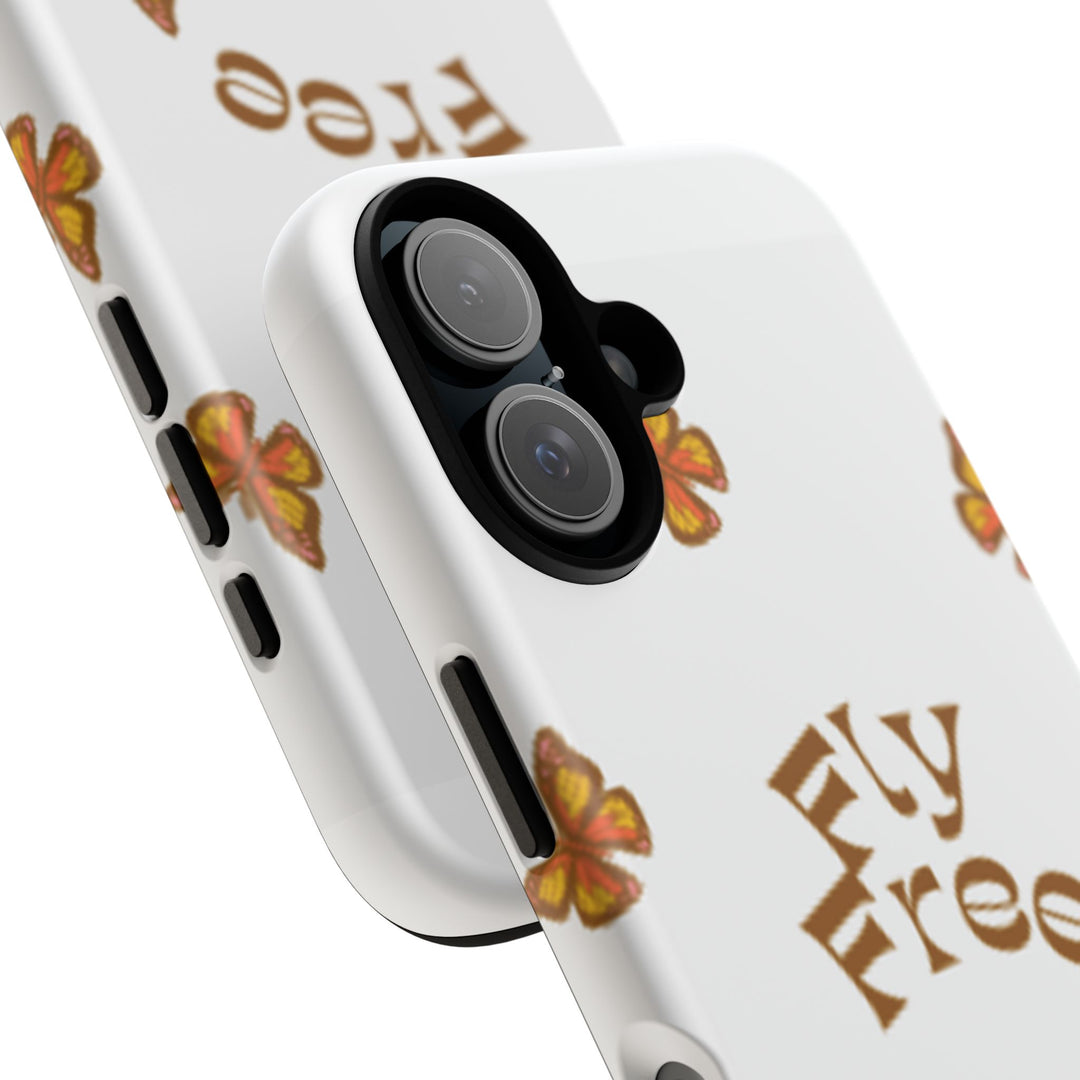 Stylish Phone Case | 'Fly Free' Butterfly Design | Unique Tough Cases