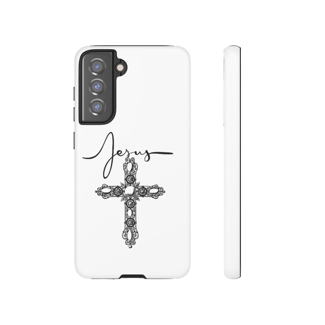 Stylish Tough Case with Jesus Design - Faith-Inspired Phone Cover, Christian Gift, Custom Phone Accessory, Unique Cell Phone Case
