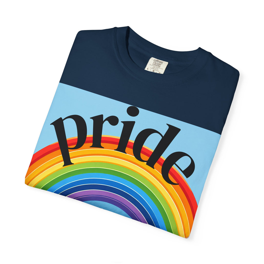 Pride Rainbow T-Shirt | Unisex Garment-Dyed Tee | LGBTQ+ Style, Casual Wear, Gift for Pride Month, Summer Fashion