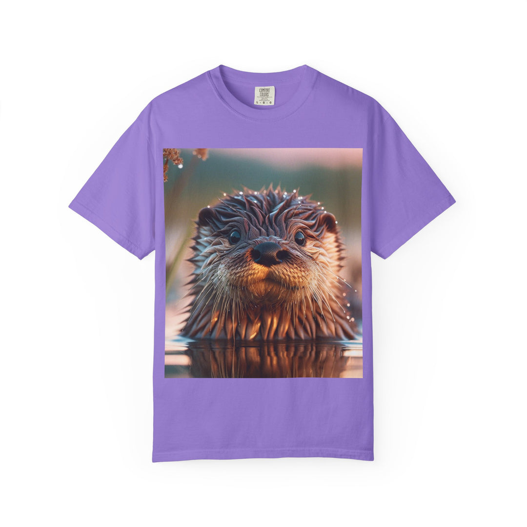 Whimsical Otter Unisex Garment-Dyed T-Shirt - Perfect for Nature Lovers