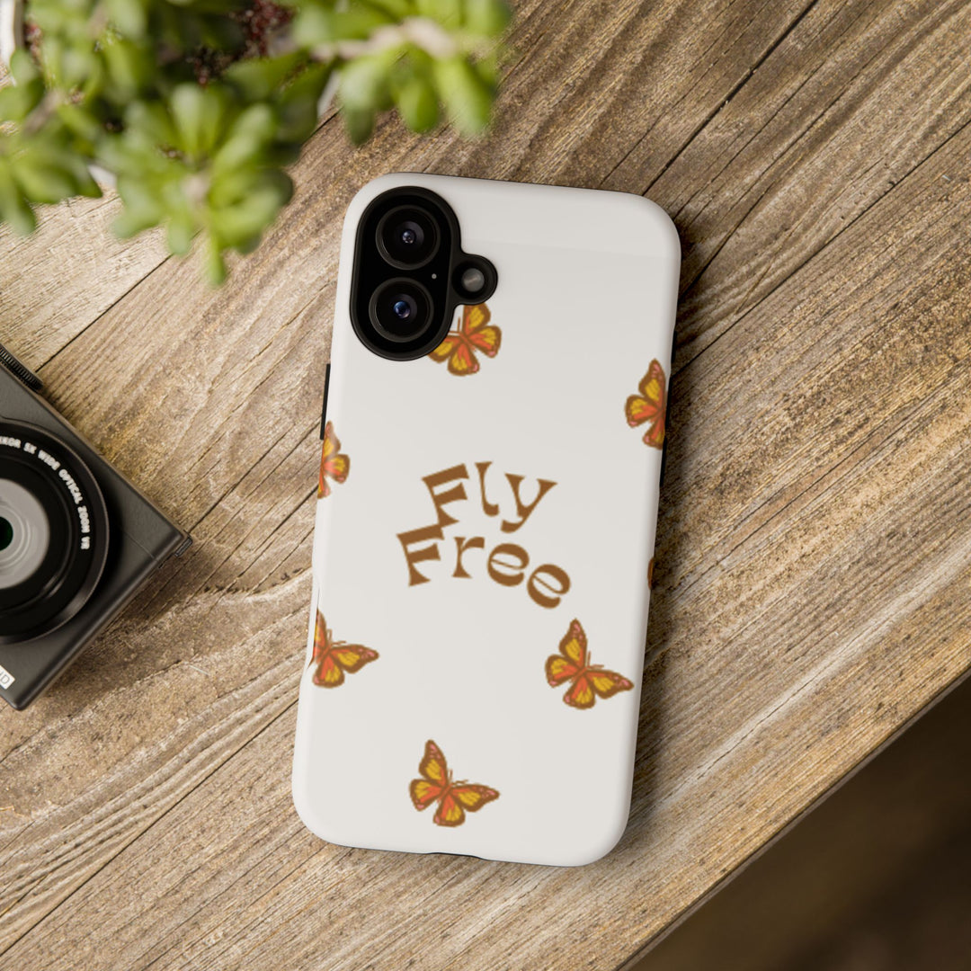 Stylish Phone Case | 'Fly Free' Butterfly Design | Unique Tough Cases