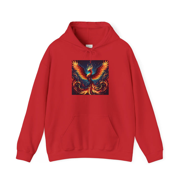 Vibrant Phoenix Graphic Hoodie, Cozy Spiritual Sweatshirt, Unisex Casual Apparel, Perfect Gift for All Occasions, Warm Layering Piece