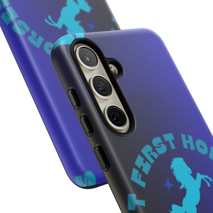 But First Horses Phone Case – Durable Tough Case for Horse Lovers