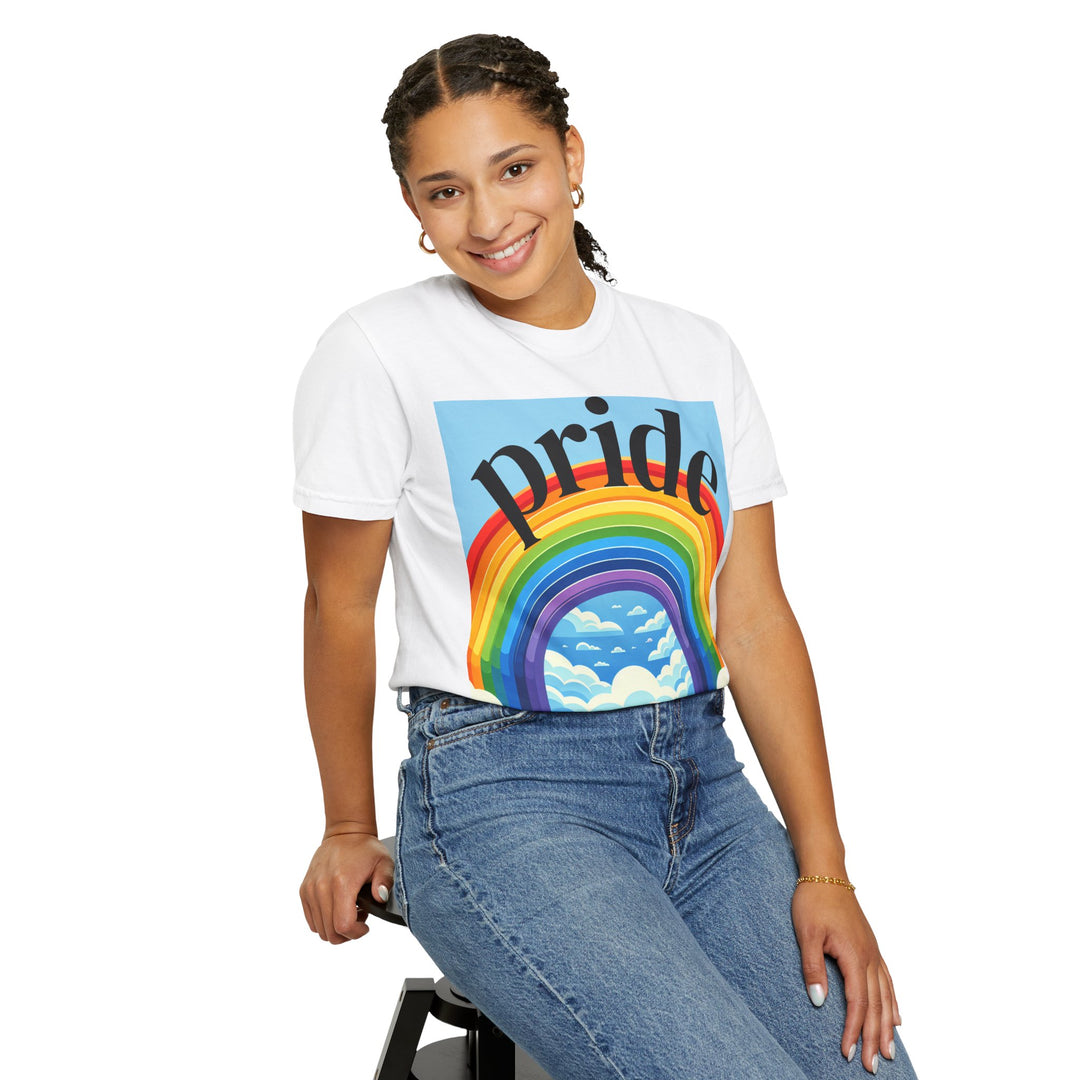 Pride Rainbow T-Shirt | Unisex Garment-Dyed Tee | LGBTQ+ Style, Casual Wear, Gift for Pride Month, Summer Fashion