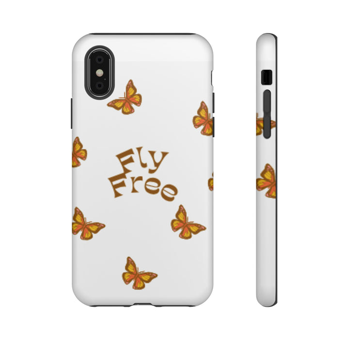 Stylish Phone Case | 'Fly Free' Butterfly Design | Unique Tough Cases
