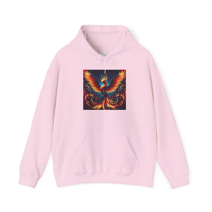 Vibrant Phoenix Graphic Hoodie, Cozy Spiritual Sweatshirt, Unisex Casual Apparel, Perfect Gift for All Occasions, Warm Layering Piece