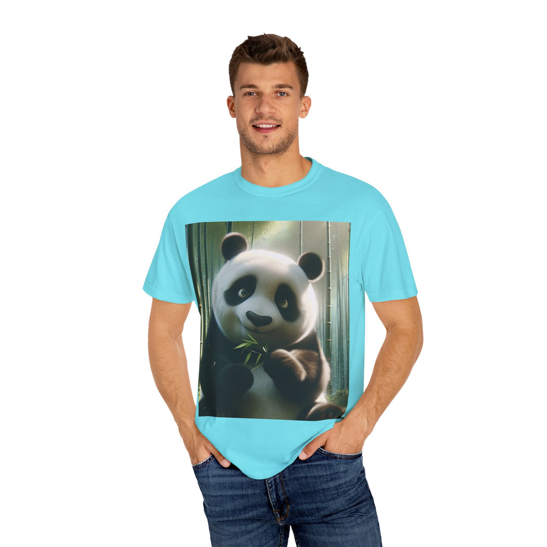 Cute Panda Unisex Garment-Dyed T-Shirt | Casual Animal Lover Tee