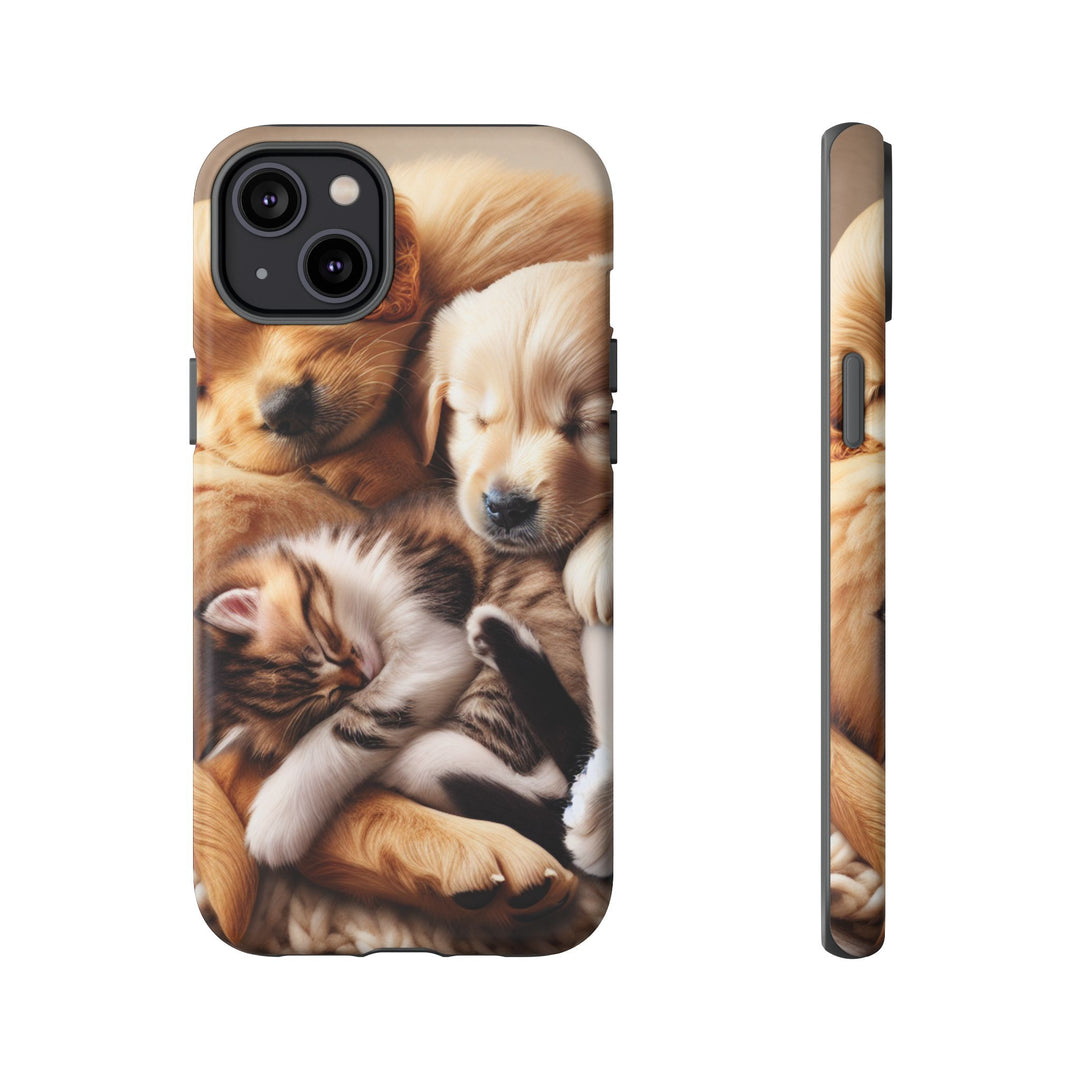 Cute Pets Phone Case - Adorable Dog and Cat Design for Animal Lovers