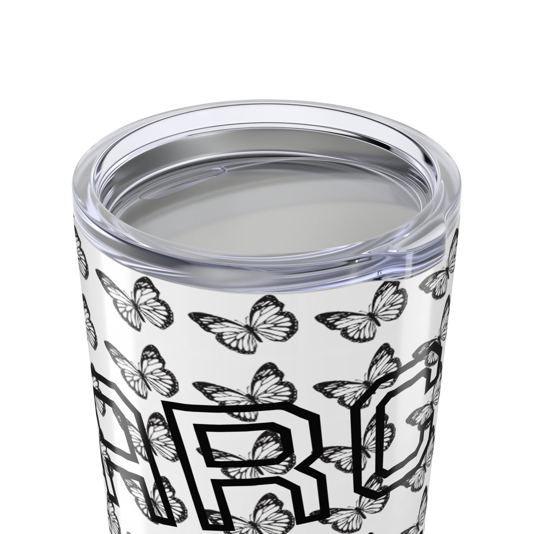 Butterfly Pattern 20oz Tumbler – Stylish Travel Mug for Nature Lovers