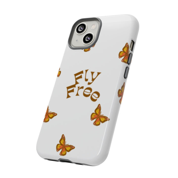 Stylish Phone Case | 'Fly Free' Butterfly Design | Unique Tough Cases