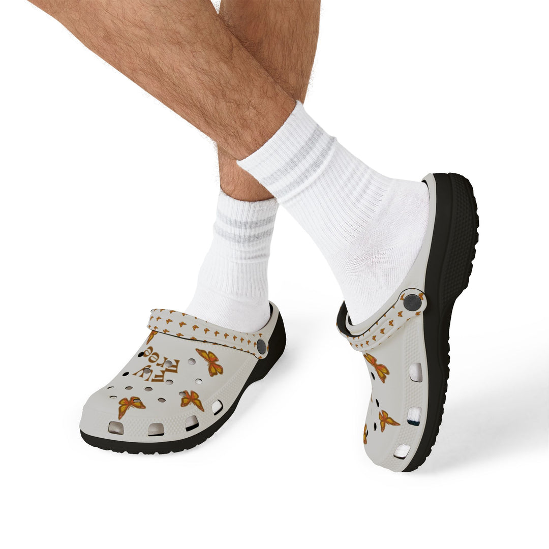 Fly Free EVA Foam Clogs - Butterflies Design for Comfortable Everyday Wear