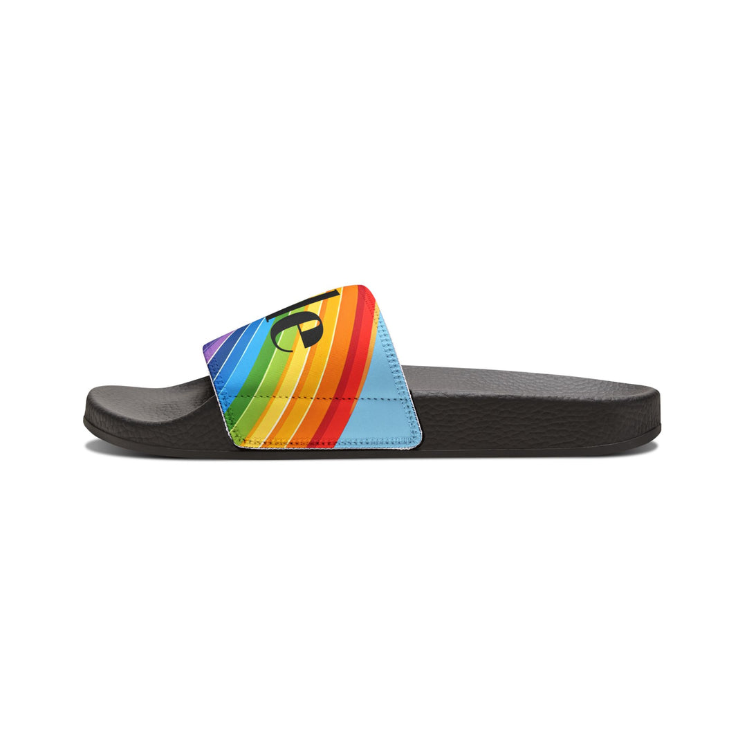 Rainbow Pride Women's Removable-Strap Sandals, Summer Footwear, LGBTQ+ Gifts, Comfortable Slide Sandals, Beach Essentials
