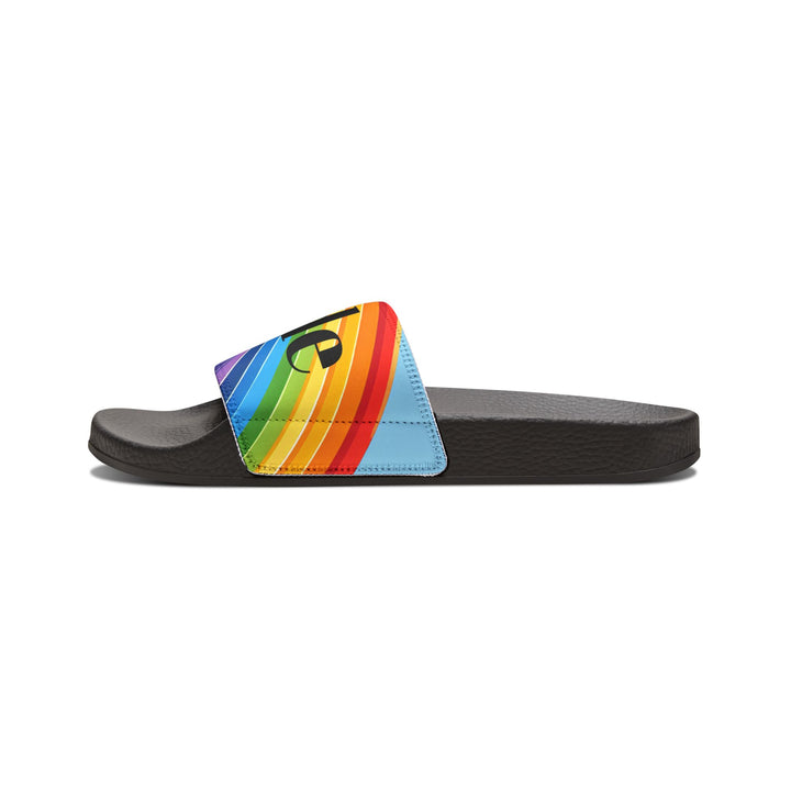 Rainbow Pride Women's Removable-Strap Sandals, Summer Footwear, LGBTQ+ Gifts, Comfortable Slide Sandals, Beach Essentials