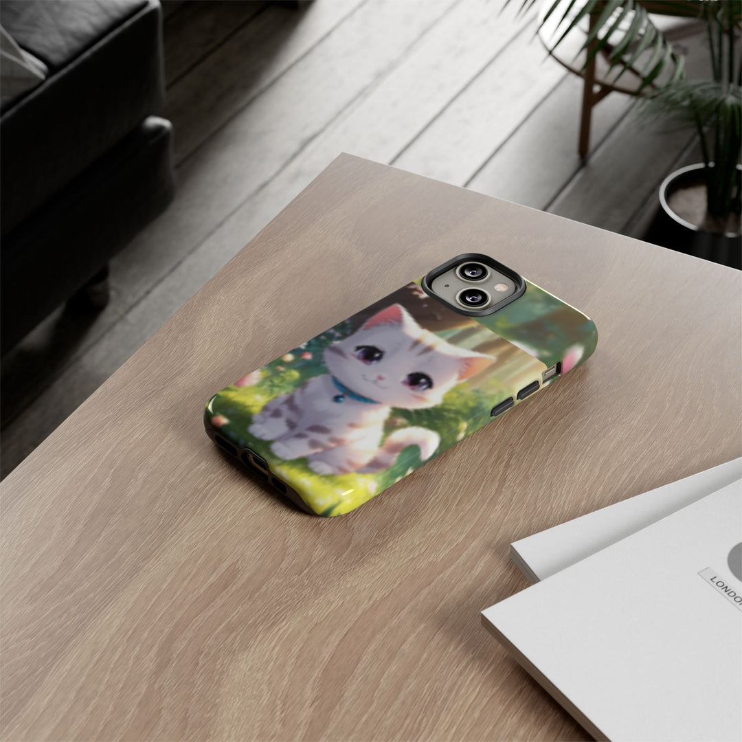 Cute Ai Cat Phone Case - Tough Protection with Floral Design for Cat Lovers
