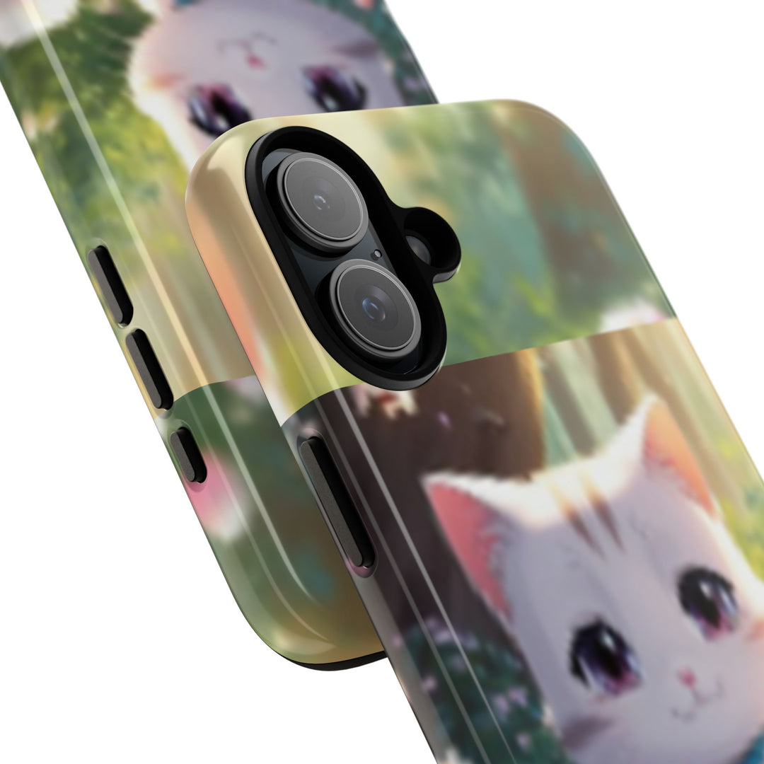 Cute Ai Cat Phone Case - Tough Protection with Floral Design for Cat Lovers