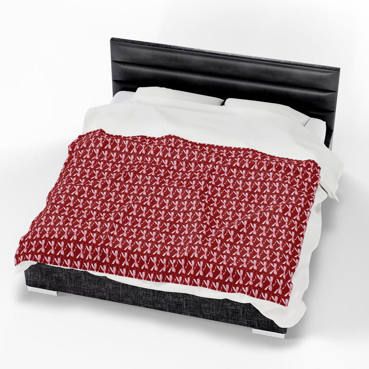 Cozy Velveteen Plush Blanket - Luxurious Warmth for Home & Holidays
