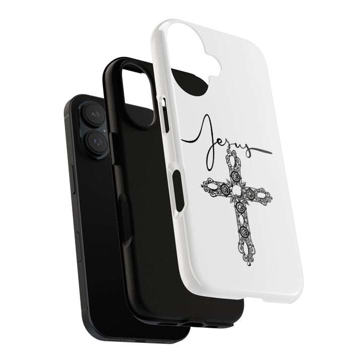 Stylish Tough Case with Jesus Design - Faith-Inspired Phone Cover, Christian Gift, Custom Phone Accessory, Unique Cell Phone Case