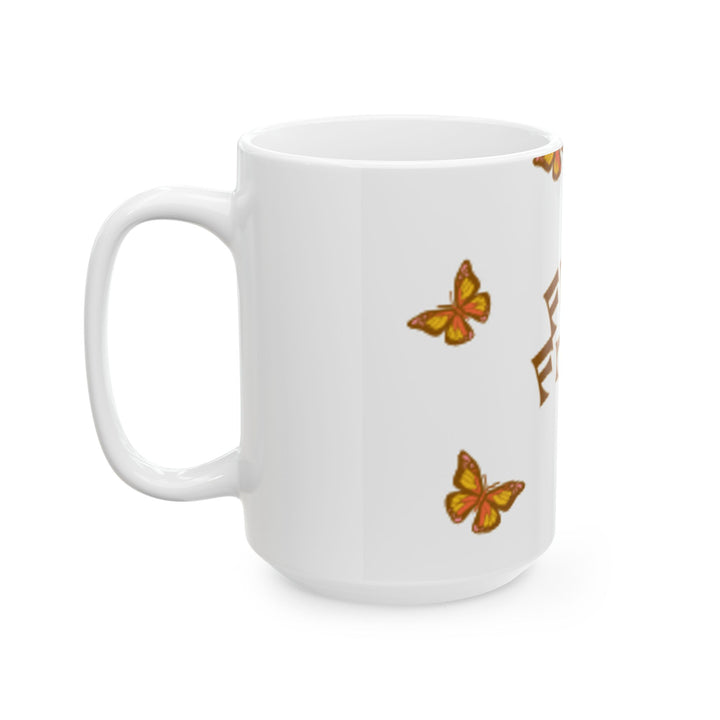 Butterfly 'Fly Free' Ceramic Mug - Inspiring Drinkware for Nature Lovers