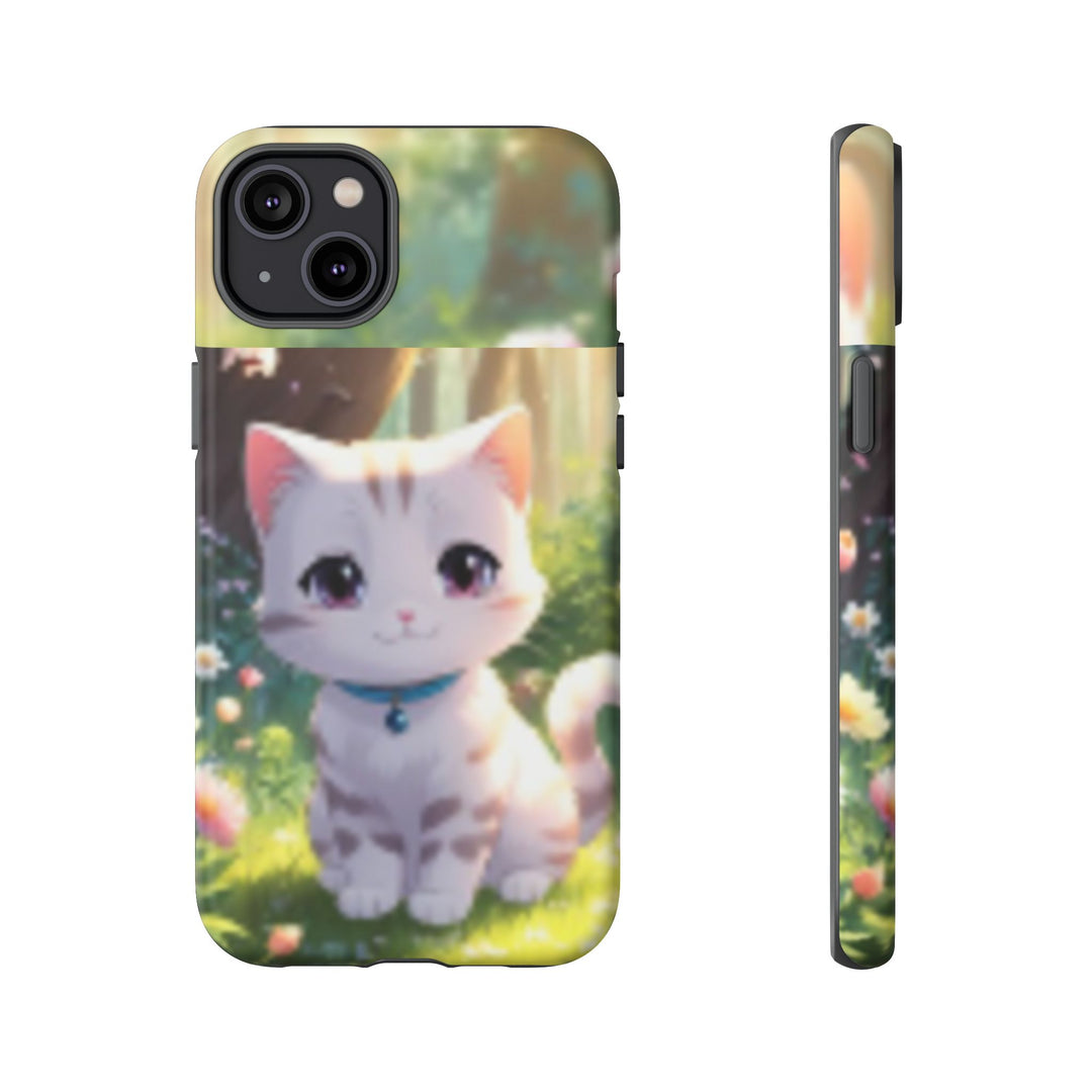 Cute Ai Cat Phone Case - Tough Protection with Floral Design for Cat Lovers