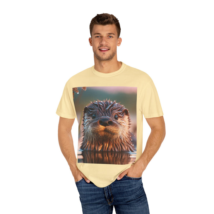 Whimsical Otter Unisex Garment-Dyed T-Shirt - Perfect for Nature Lovers