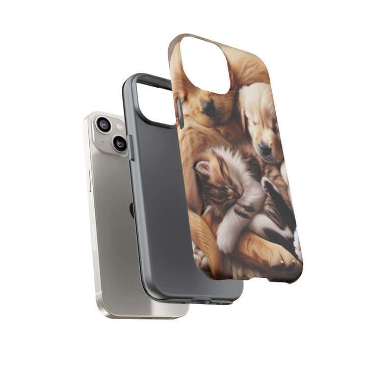 Cute Pets Phone Case - Adorable Dog and Cat Design for Animal Lovers