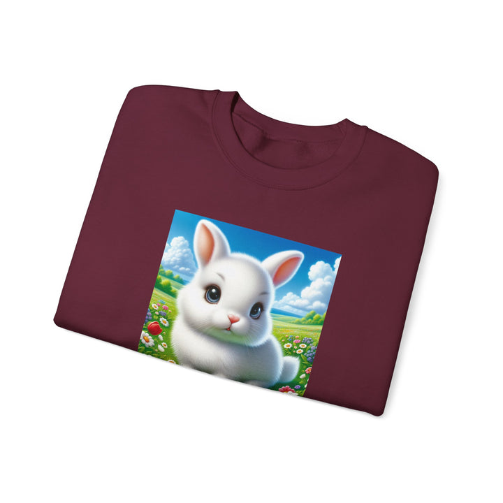 Cute Bunny Design Crewneck Sweatshirt, Cozy Sweatshirt, Spring Fashion, Easter Gift, Unisex Pullover, Animal Lover Apparel