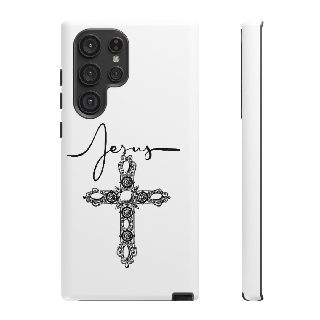 Stylish Tough Case with Jesus Design - Faith-Inspired Phone Cover, Christian Gift, Custom Phone Accessory, Unique Cell Phone Case