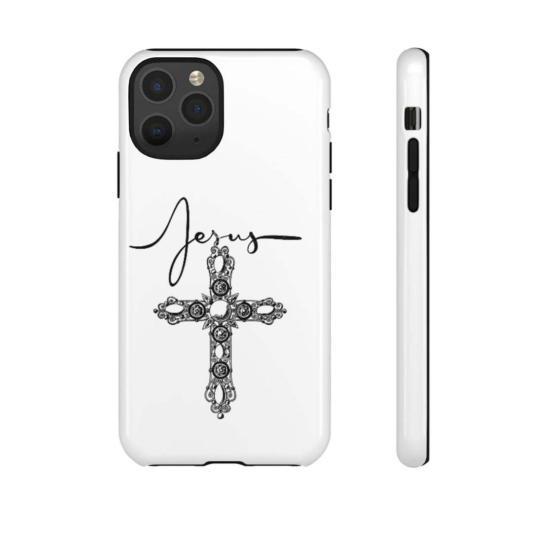 Stylish Tough Case with Jesus Design - Faith-Inspired Phone Cover, Christian Gift, Custom Phone Accessory, Unique Cell Phone Case