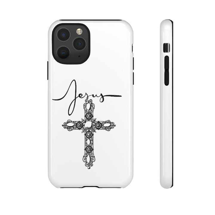 Stylish Tough Case with Jesus Design - Faith-Inspired Phone Cover, Christian Gift, Custom Phone Accessory, Unique Cell Phone Case