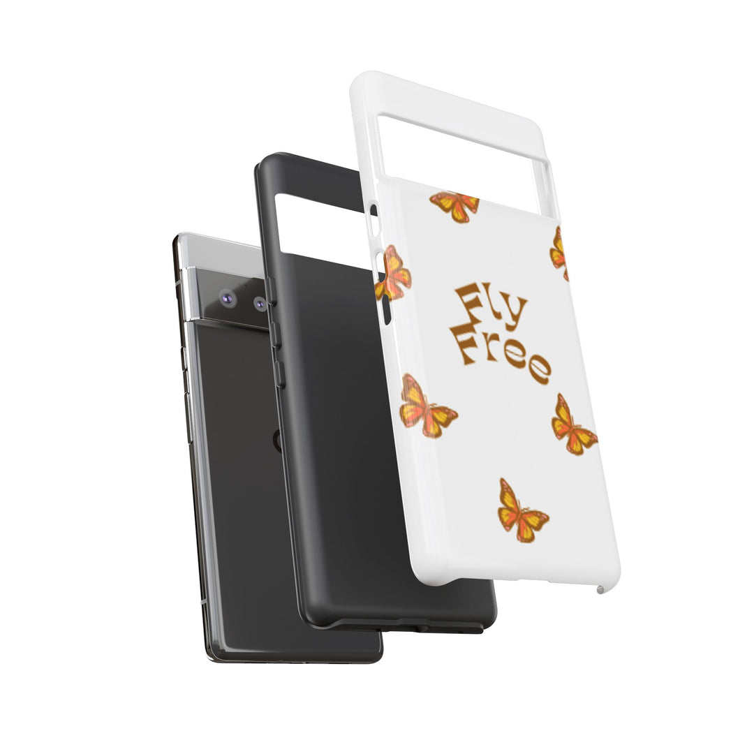 Stylish Phone Case | 'Fly Free' Butterfly Design | Unique Tough Cases