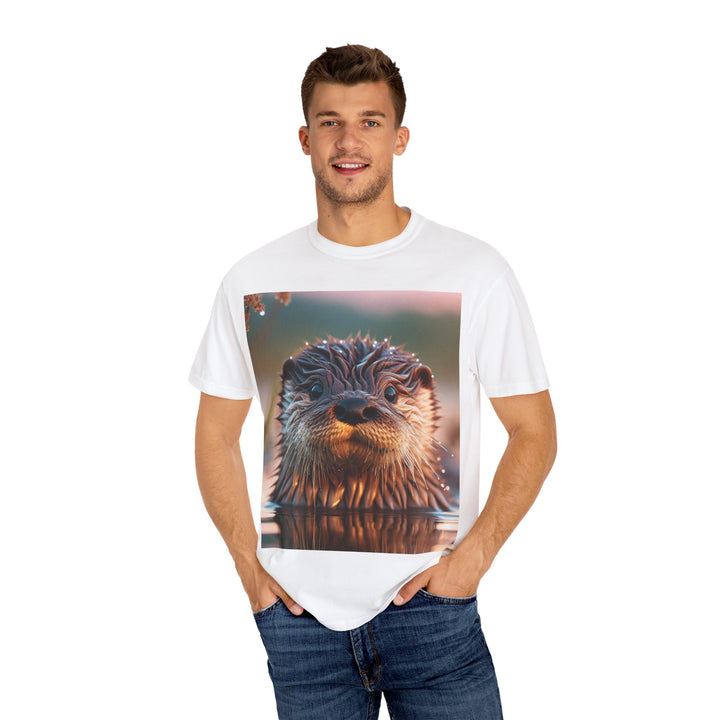 Whimsical Otter Unisex Garment-Dyed T-Shirt - Perfect for Nature Lovers
