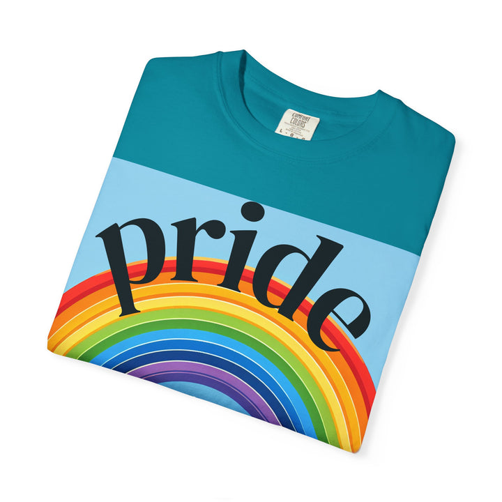 Pride Rainbow T-Shirt | Unisex Garment-Dyed Tee | LGBTQ+ Style, Casual Wear, Gift for Pride Month, Summer Fashion