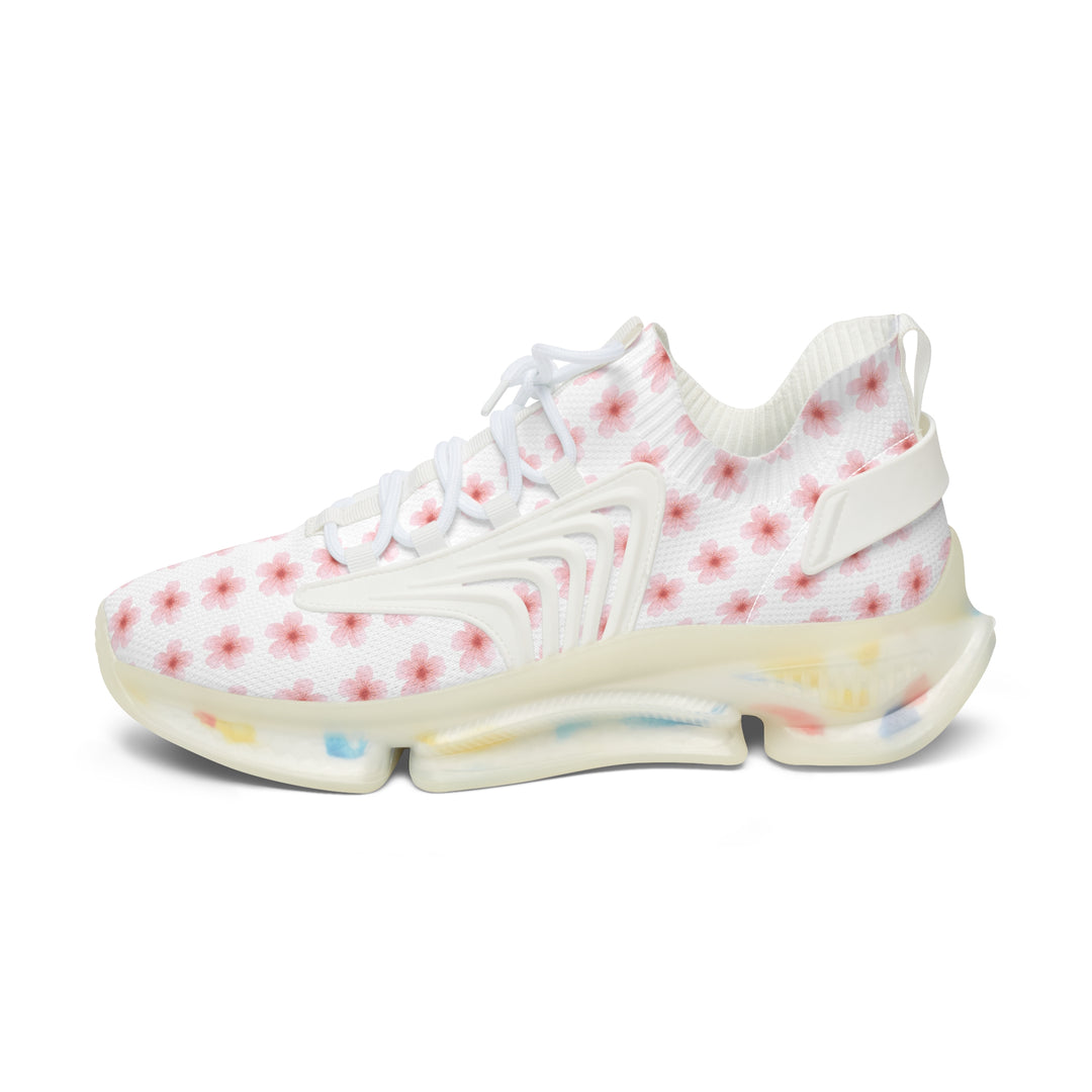 Women's Floral Mesh Sneakers - Lightweight Comfort for Active Lifestyle