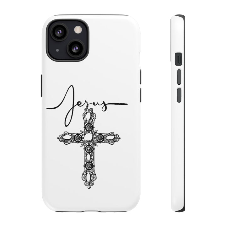 Stylish Tough Case with Jesus Design - Faith-Inspired Phone Cover, Christian Gift, Custom Phone Accessory, Unique Cell Phone Case