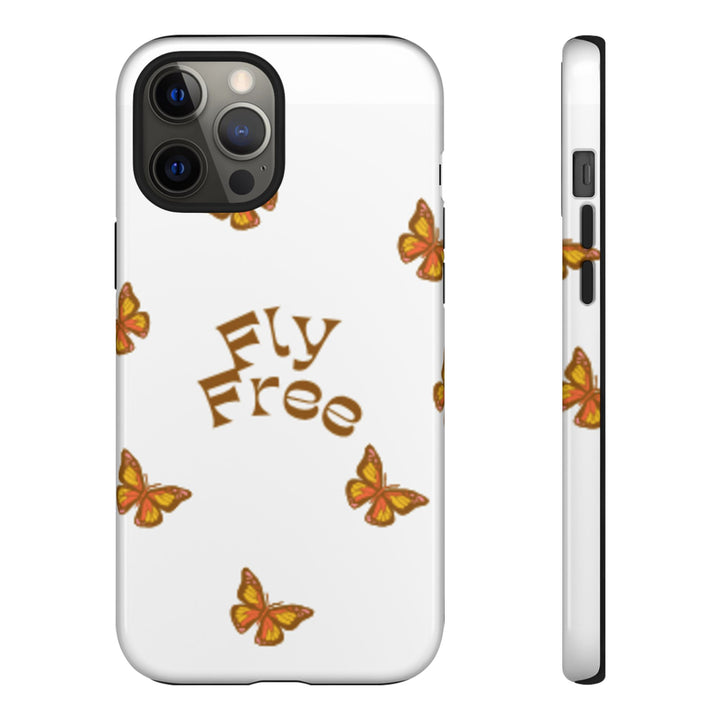 Stylish Phone Case | 'Fly Free' Butterfly Design | Unique Tough Cases