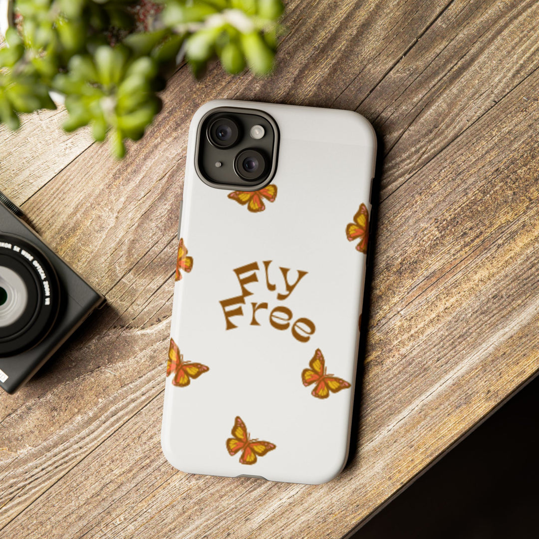 Stylish Phone Case | 'Fly Free' Butterfly Design | Unique Tough Cases