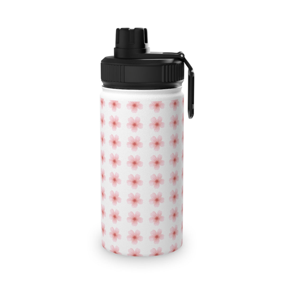 Chic Floral Stainless Steel Water Bottle with Sports Lid