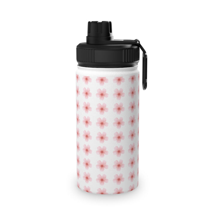 Chic Floral Stainless Steel Water Bottle with Sports Lid