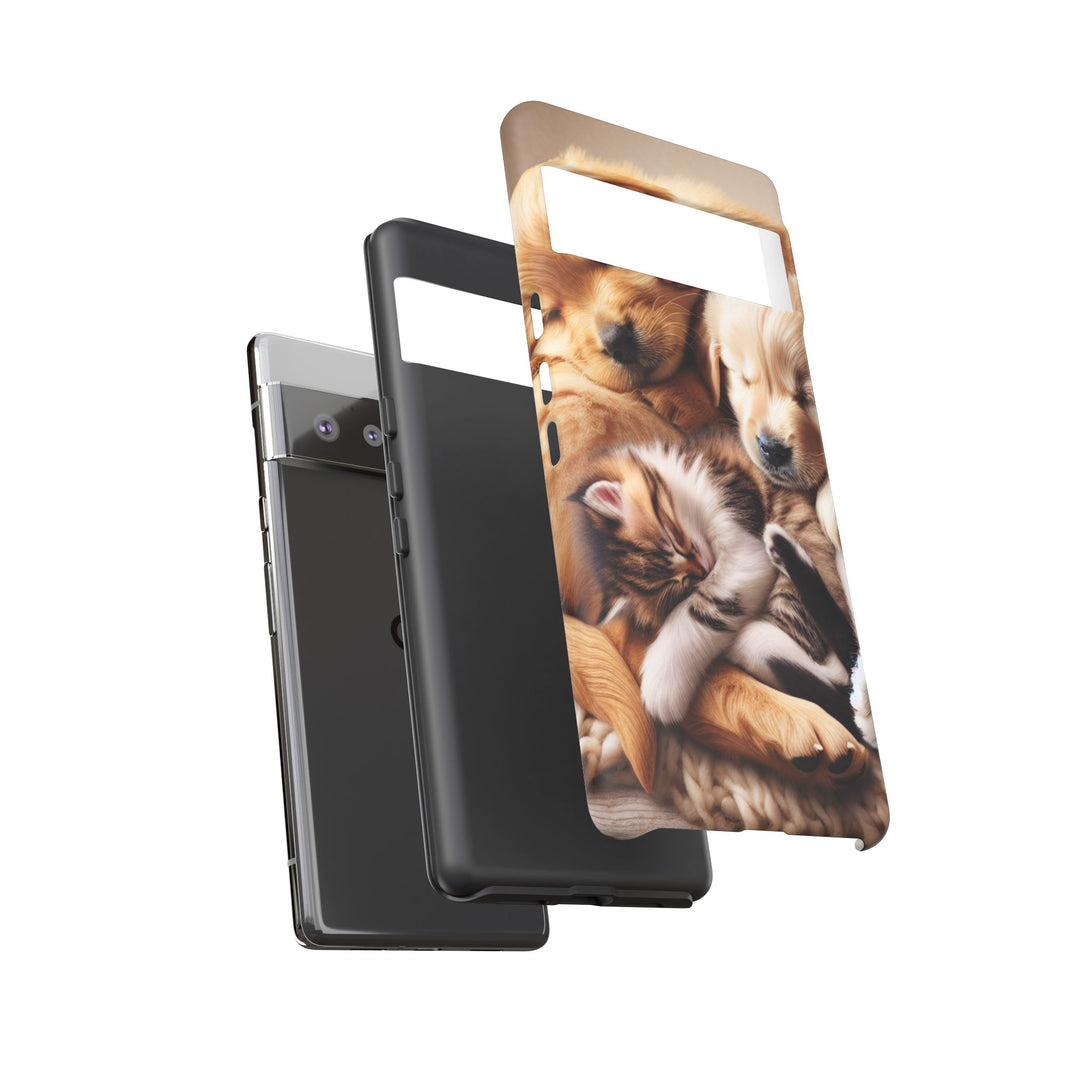 Cute Pets Phone Case - Adorable Dog and Cat Design for Animal Lovers